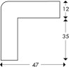 Profil czarno-żółty typu H ochrona narożników