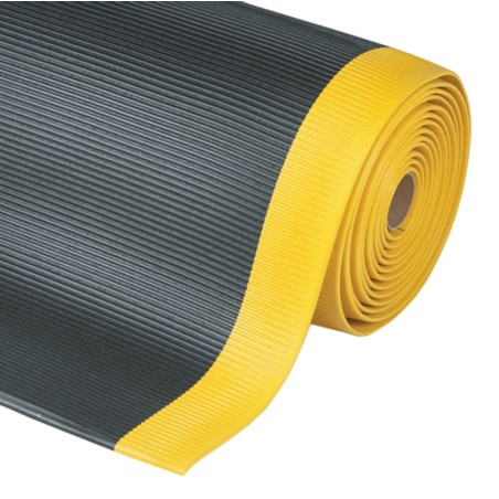 Mata ergonomiczna, antypoślizgowa D06, 122 cm x 18,3 m, czarno-żółta Mata ergonomiczna, antypoślizgowa D06, 122 cm x 18,3 m, czarno-żółta