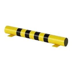 Pallet barrier, yellow-black, Ø 76.1