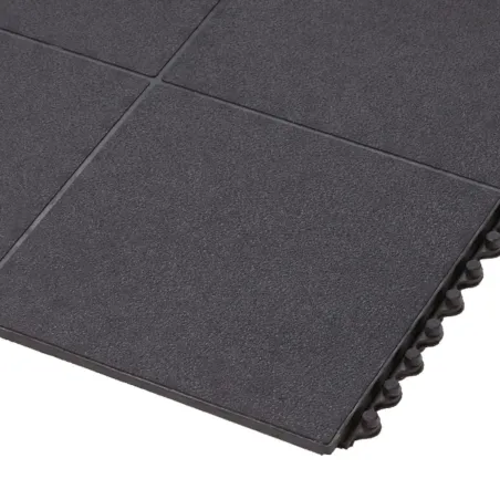 Modular, ergonomic, anti-slip mat E56, 91 x 91 cm, black