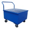 Wanna wychwytowa z kratownicą, mobilna, lakierowana pod 1 beczkę 740 x 740 x 370 mm