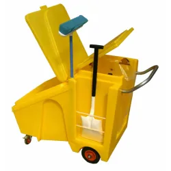 Polyethylene sorbent trolley 1360 x 710 x 965 mm, yellow