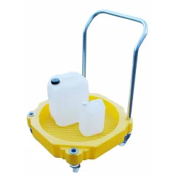 Polyethylene cart for 1 drum with handle 725 x 725 x 990 mm