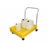 Wózek do transportu małych pojemników polietylenowy z uchwytem 1000 x 700 x 1000 mm, żółty