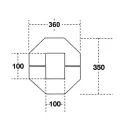 Polyethylene post cover 360 x 350 x 945 mm