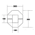Polyethylene post cover 360 x 350 x 945 mm
