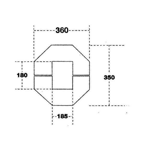 Osłona słupa polietylenowa 695 x 640 x 1000 mm