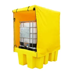 Workstation with tarpaulin for 1 IBC 1760 x 1350 x 2410 mm