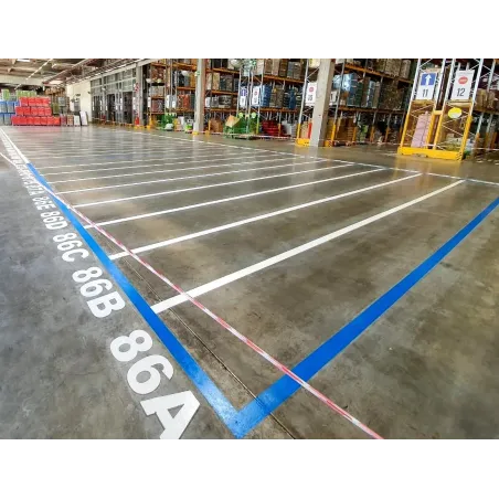 Line painting along with layout marking and materials