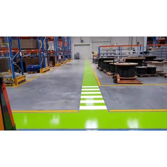 Line painting along with layout marking and materials