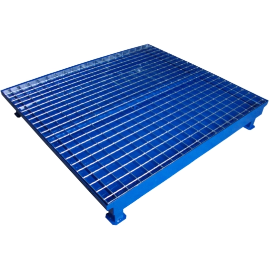 Drip tray with painted steel grating 1150 x 1300 x 200 mm