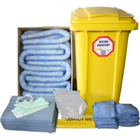 Mobile oil-only sorbent kit 240 liters without PPE