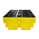 Wanna wychwytowa z kratownicą pod 2 beczki 1220 x 820 x 330 mm, żółta