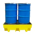 Wanna wychwytowa z kratownicą pod 2 beczki 1220 x 820 x 330 mm, żółta