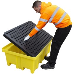 Wanna wychwytowa z kratownicą pod 2 beczki, podwyższona nośność 1220 x 820 x 450 mm