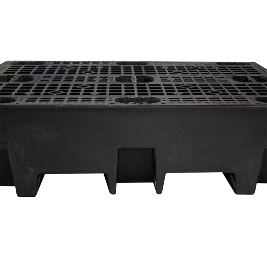 Wanna wychwytowa z kratownicą pod 2 beczki 1220 x 820 x 330 mm, czarna