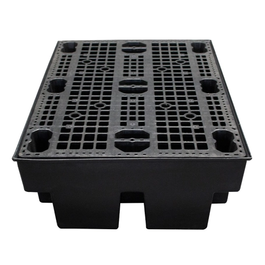 Wanna wychwytowa z kratownicą pod 2 beczki 1220 x 820 x 330 mm, czarna