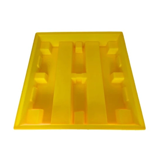 Wanna wychwytowa z kratownicą pod 4 beczki 1280 x 1285 x 275 mm, żółta