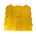 Spill containment tray with grating for 4 barrels 1280 x 1285 x 275 mm, yellow