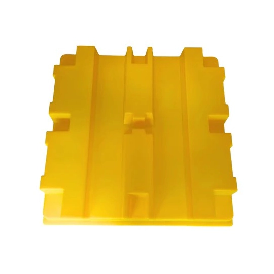Wanna wychwytowa z kratownicą pod 4 beczki 1280 x 1285 x 275 mm, żółta