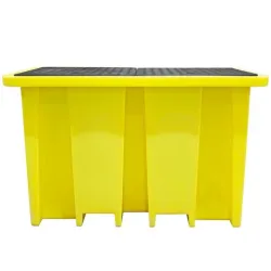 Containment tray with grating for 1 IBC, high-profile 1730 x 1340 x 1040 mm