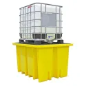 High-profile drip tray with grating for 1 IBC