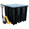 Wanna wychwytowa z kratownicą pod 1 IBC, wysokoprofilowa 1330 x 1230 x 1085 mm