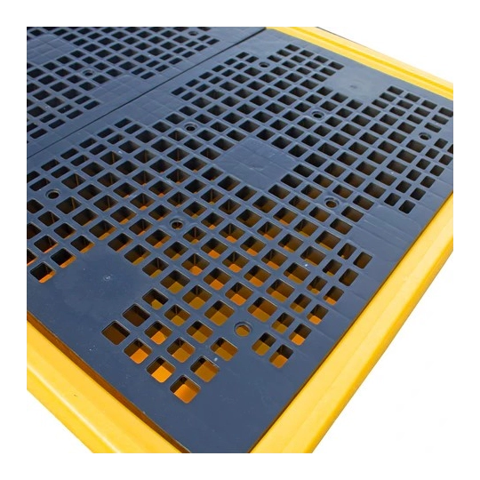 Wanna wychwytowa z kratownicą pod 2 IBC 2550 x 1350 x 565 mm, żółta