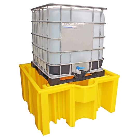 Drip tray without grating for 1 IBC 1765 x 1455 x 710 mm, yellow