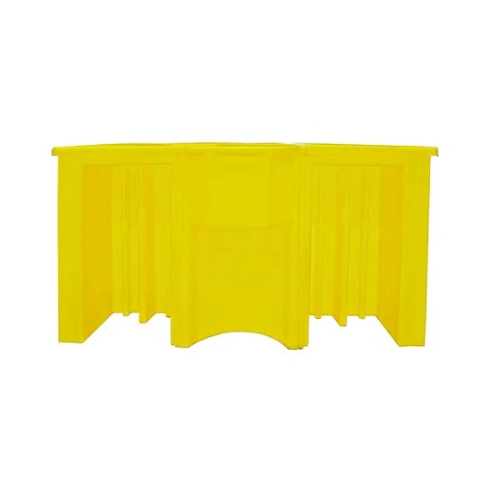 Drip tray without grating for 1 IBC 1765 x 1455 x 710 mm, yellow
