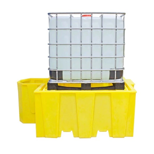 Drip tray without grating for 1 IBC 2065 x 1445 x 705 mm, yellow