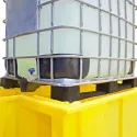 Drip tray without grating for 1 IBC 2065 x 1445 x 705 mm, yellow