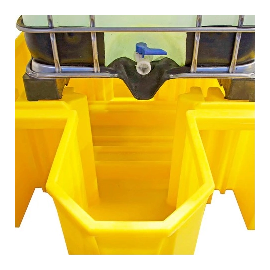 Drip tray without grating for 1 IBC 2065 x 1445 x 705 mm, yellow