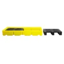 Collection tray with grating for 3 barrels 1785 x 780 x 240 mm, yellow
