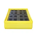 Wanna wychwytowa z kratownicą pod 3 beczki 1785 x 780 x 240 mm, żółta