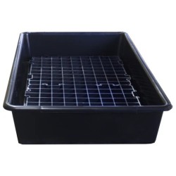 Wanna wychwytowa z kratownicą pod małe pojemniki 64,5 l, 1000 x 550 x 150 mm