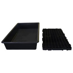 Wanna wychwytowa z kratownicą pod małe pojemniki 64,5 l, 1000 x 550 x 150 mm