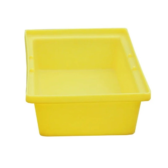 Drip tray without grid for small containers, yellow