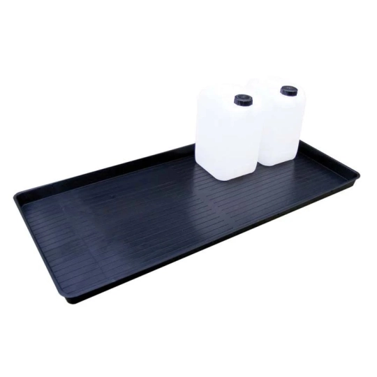 Drip tray without grating for small containers, black