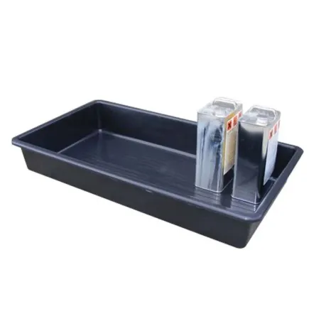 Drip tray without grate for small containers, black