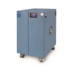Filter fan for an under-desk fire-resistant cabinet, freestanding with recirculation