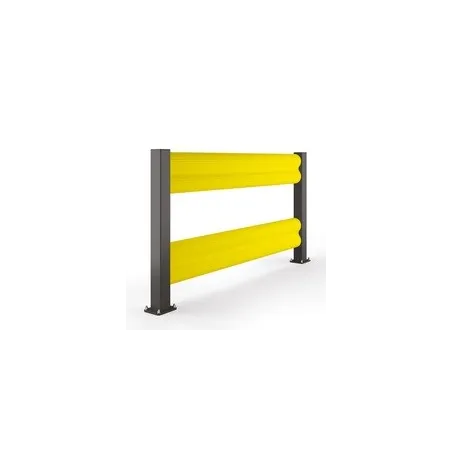 Elastyczna bariera do ochrony regałów podwójna BFLEX COM/2, 1100 x 1100 mm