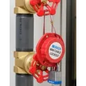 MINI cable lock, steel cable in sheath 2.44 m red