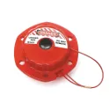 MINI cable lock, steel cable in sheath 2.44 m red