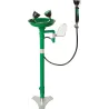 Floor-mounted eye wash + single eye wash on a hose