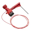 Universal large valve lockout, nylon cable, locking arm set