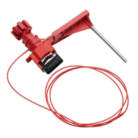 Universal large valve lockout, nylon cable, locking arm set