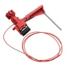 Universal valve lockout with cable, locking arm - set