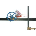 Universal large valve lockout, nylon cable, locking arm set