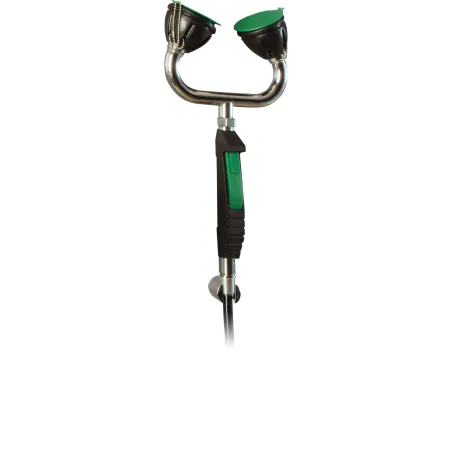 Wall-mounted double eyewash unit